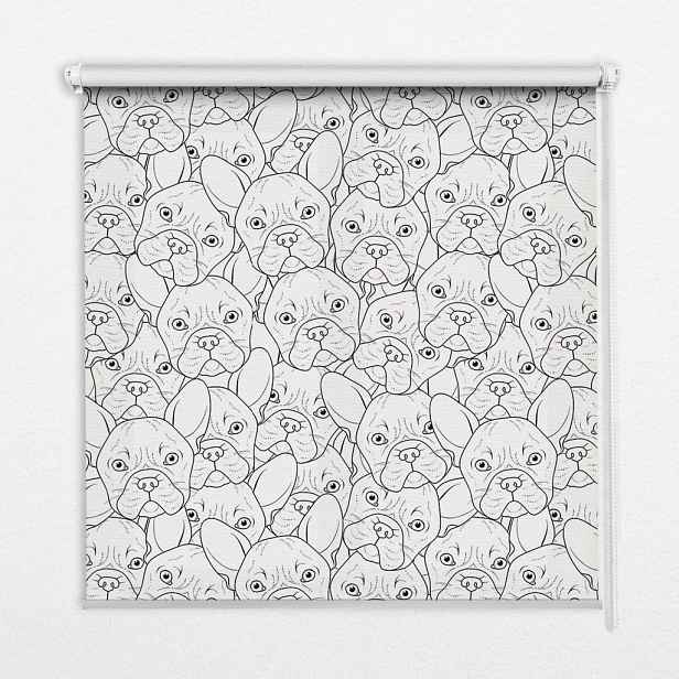 TULUP VNITŘNÍ roleta - okenní roleta - roleta - 70x140 cm - Kreslení psi