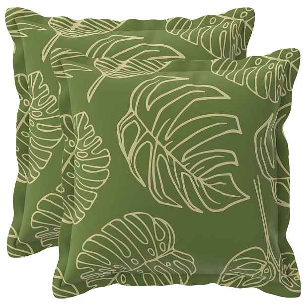 vidaXL Polštář List s polštářem HOUTEN 2 ks Listový design Polyester