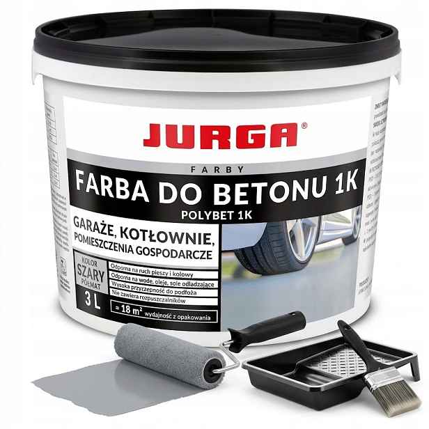 Jurga Barva Na Betonu Podlahy Garáže Silná Šedá 3L