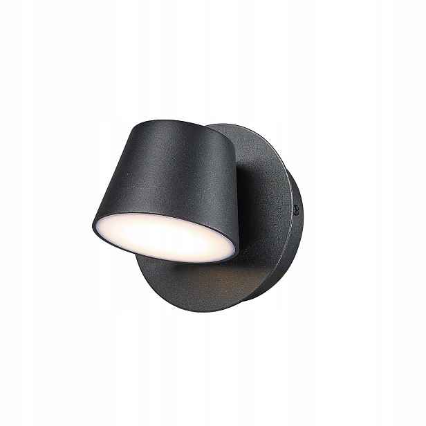 Nástěnné svítidlo Kuola Černé Moderní Led Integrované 6W 12cm Compact Italux