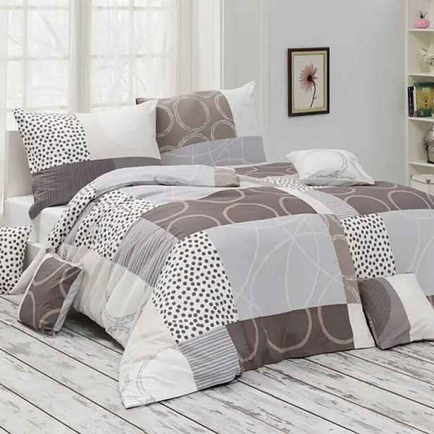 Matějovský  povlečení Brenton béžová bavlna 140 x 220 cm, 70 x 90 cm