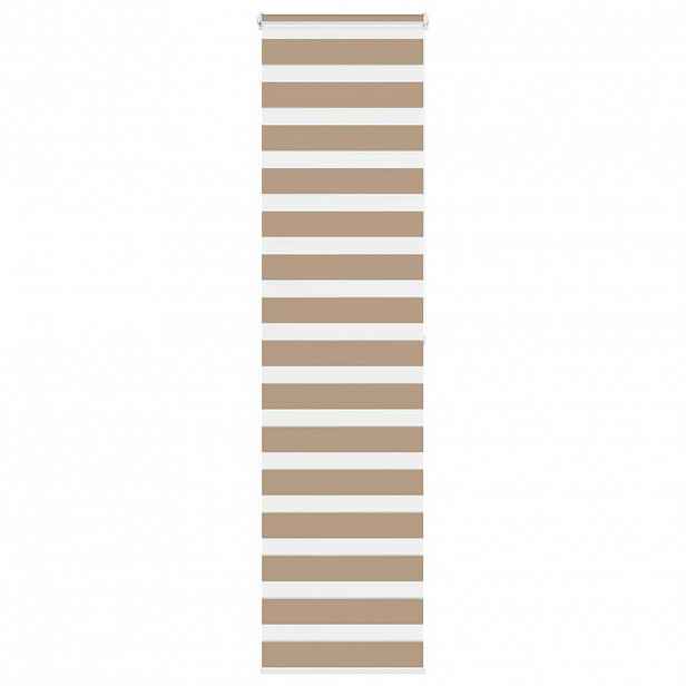 vidaXL Zebra roleta pískově hnědá šířka látky 50,9 cm polyester