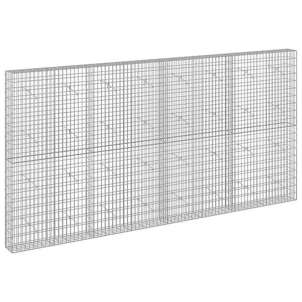 vidaXL Gabion s drátem 3,5 mm a síťkou 5x10 cm 400x20x200 cm