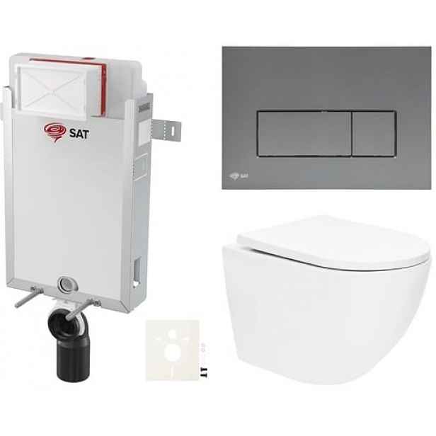 Závěsný wc set k zazdění SAT SIKOSZTOR67GMM