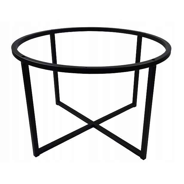 Rám na konferenční stolek kulatý kovový loft, průměr 70 cm, výška 46 cm