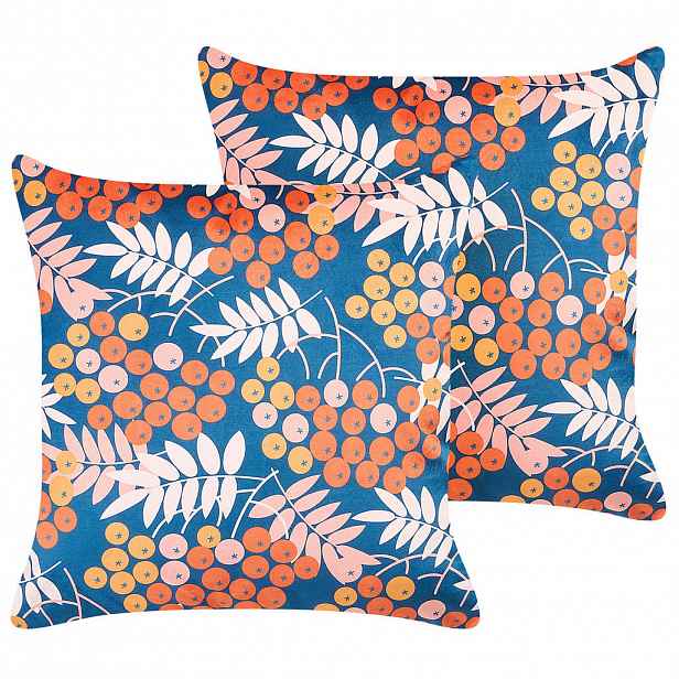 Beliani DEKORATIVNÍ POLŠTÁŘ sada 2 ks Barevný 45/45 cm Sumac
