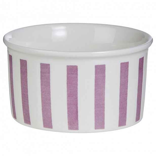 Butlers GELATO Pohár na zmrzlinu pruhy 120 ml - bílá/sv. fialová