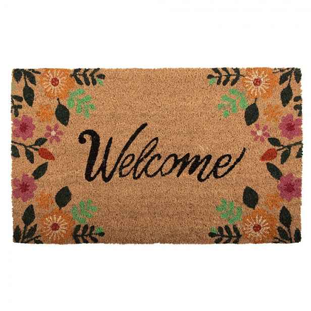 Kokosová rohožka s nápisem Welcome - 75*45*1 cm Clayre & Eef
