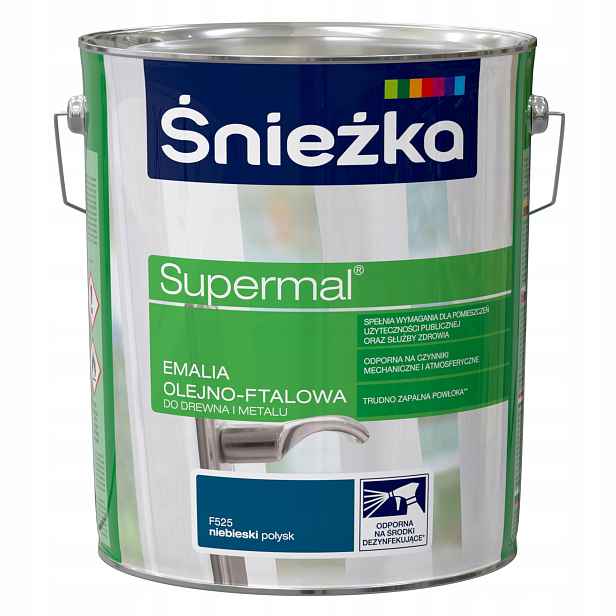 Śnieżka Supermal Olejovo-ftalová Smaltovaná Modrá Lesklá 10 L F525