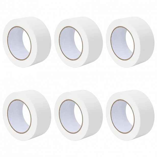 vidaXL Maskovací pásky pro malíře 6 ks Bílá 50mm x 50m Papír