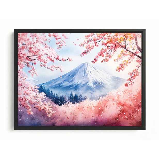 Obraz Rama American Box Krajina Japonsko Hora Sopka Fuji Fudži Asie 80x60