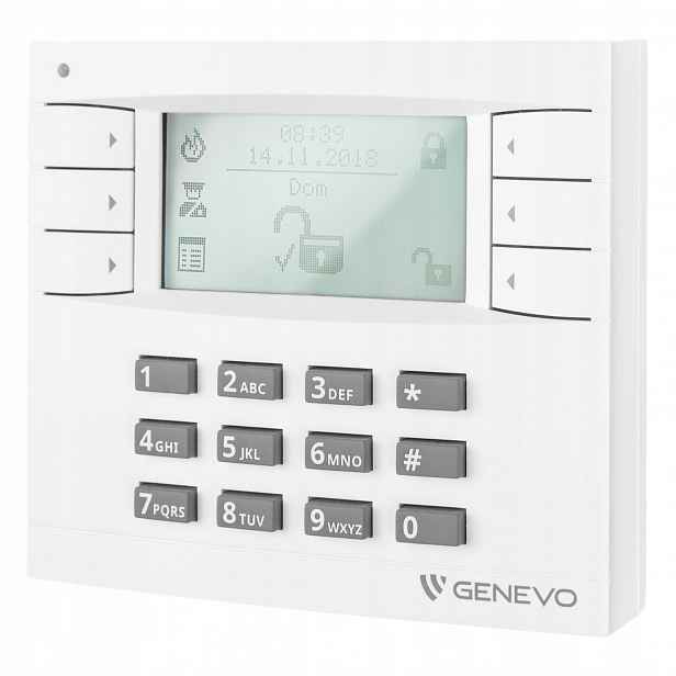 Klávesnice Pro Zabezpečovací Ústřednu Prima-lcd-wh-wh Genevo