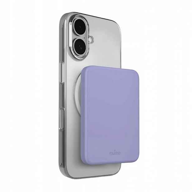 Puro Powerbanka 4200MAH Ultratenká Pro Magsafe Apple Telefon Usb-c Fialová