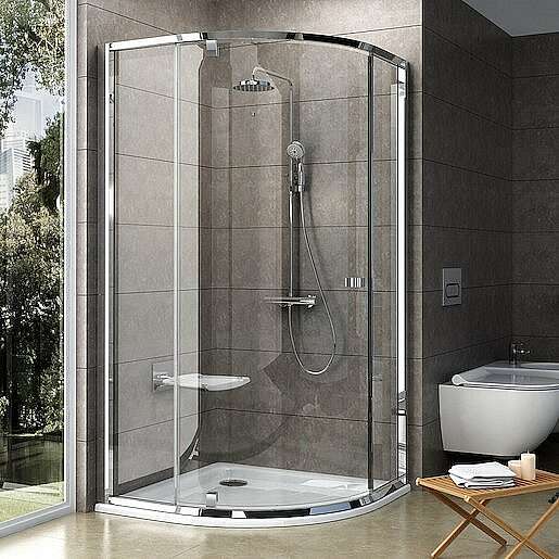 Sprchový kout čtvrtkruh 90x90x190 cm Ravak Pivot chrom lesklý 37677C00Z1