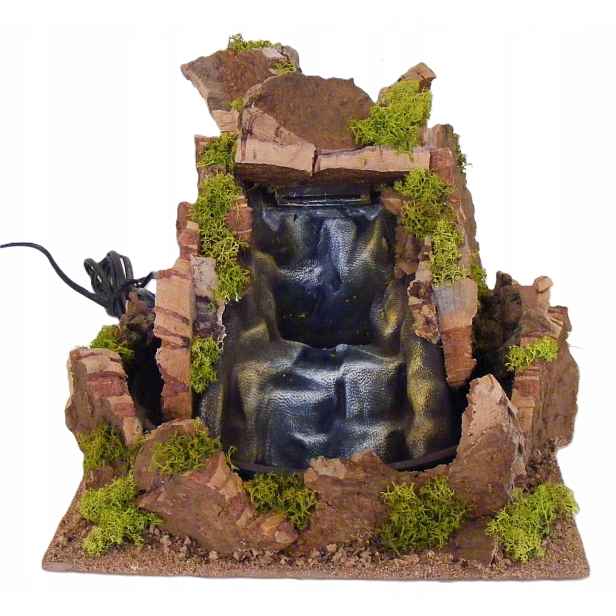 Vodopád s vodním čerpadlem pro betlém 24x24x20 cm 220V