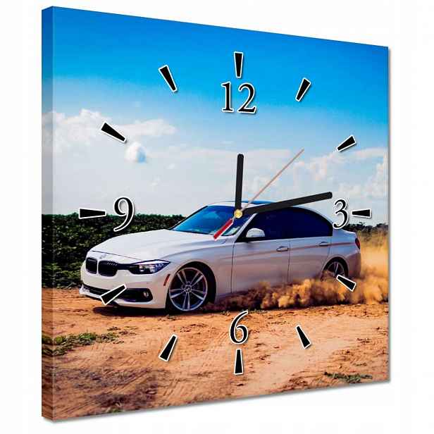 Nástěnné hodiny 30x30 Bmw Drift na písku