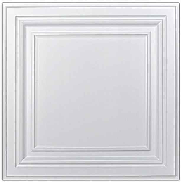 Art3d Stropní dlaždice z Pvc, 60,5 x 60,5 cm, bílá barva (12 kusů)