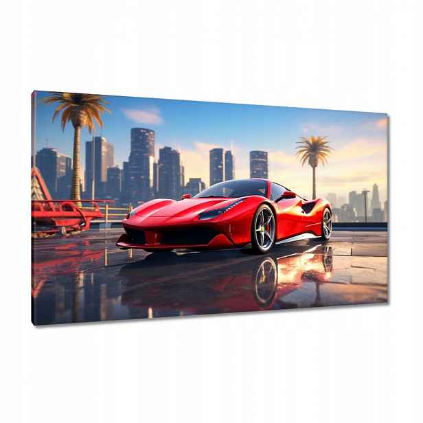 Obrazy 120x70 Červené Ferrari