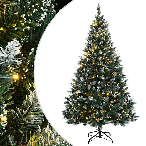 vidaXL Umělý vánoční stromek s 300 LED 240 cm
