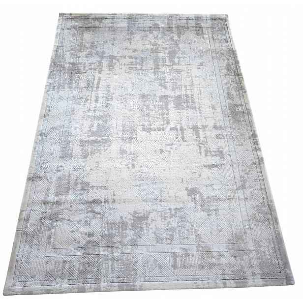 Koberec do obývacího pokoje 160 x 230 cm, loftový vzor s plyšovými štětinami, kvalita