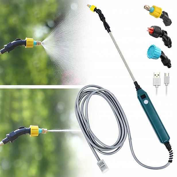 Elektrický Zahradní Tlakový Akumulátorový Postřikovač Se 3 tryskami