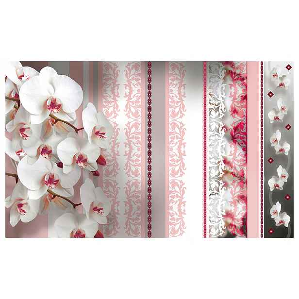Fototapeta flizelina Orchideje růžové pruhy elegance do domu 208x146 lepidlo
