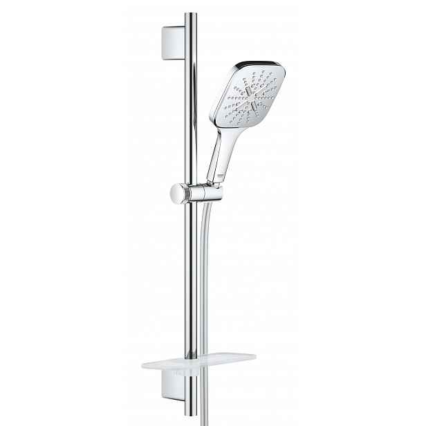 Grohe Rainshower SmartActive Cube - Sada sprchové hlavice 130 9,5 l/min, 3 proudy, tyče 60 cm a hadice, chrom 26584000