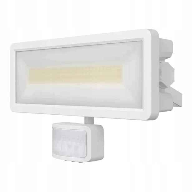 Halogenový Led nástěnný reflektor 30W 3750lm 5000K Pohybový Detektor Davern Bílý