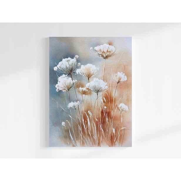 Obraz Na Plátně Canvas Akvarel Příroda Zahrada Pole Louka Scandi Boho 60x80
