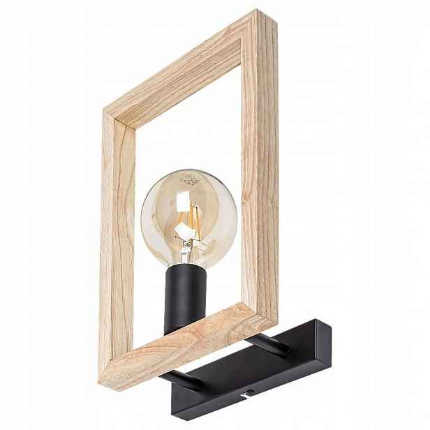 Skandinávská jednoduchá dřevěná nástěnná lampa