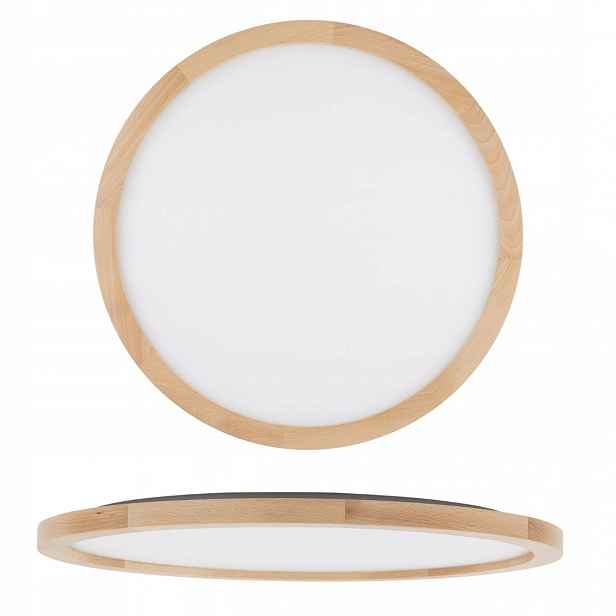 Stropní Svítidlo Stropní Led 45W dřevěný rámeček bukový 52,5 cm minimalistická lampa