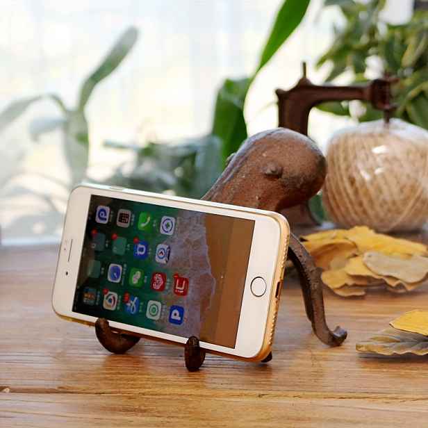 TEMU 1 Chobotnice z Litiny | Držák na Tablety a Telefony, Držák na Vizitky, Dekorace s Mořskou Tématikou, Humorný Design, Odolný Materiál z Litiny,