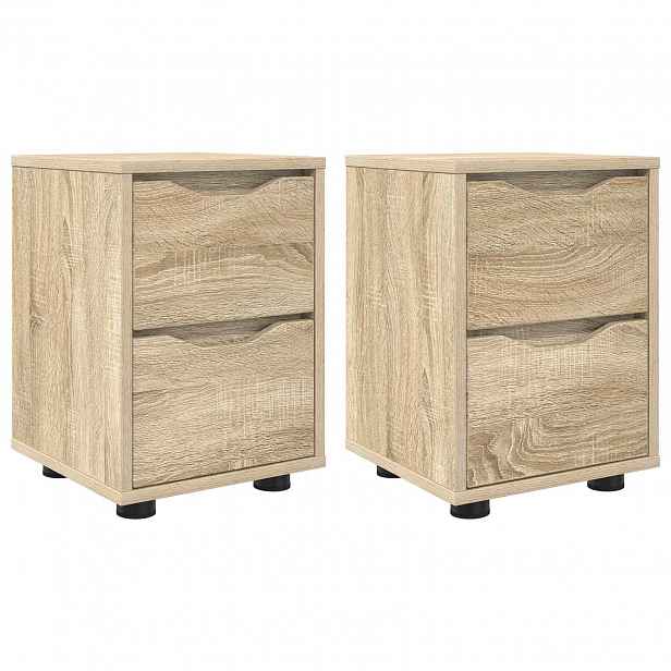 vidaXL Noční stolky 2 ks Sonoma dub 30,5 x 30 x 43 cm Kompozitní dřevo
