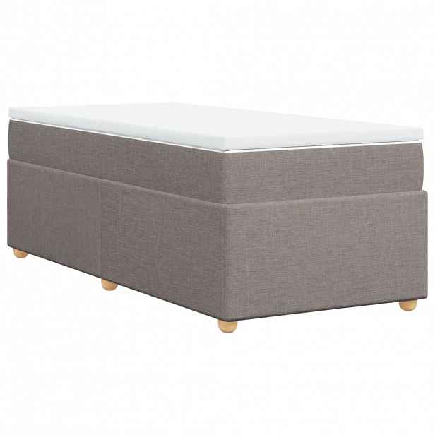 vidaXL Box spring postel s matrací taupe 90x190 cm textil
