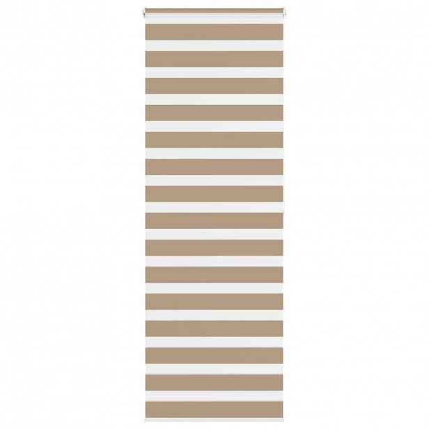 vidaXL Zebra roleta pískově hnědá šířka látky 75,9 cm polyester