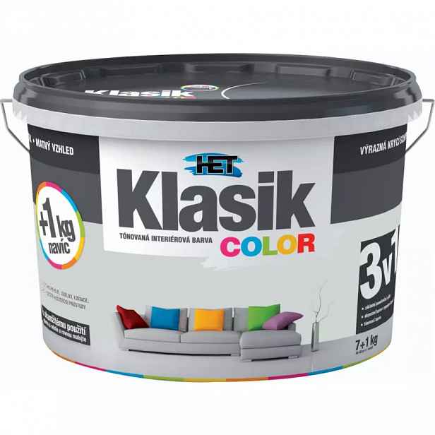 Het Klasik Color 0117 šedý platinový 7+1kg