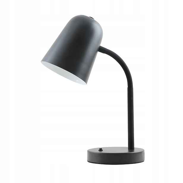 Italux stolní lampa Prato černá kovová 1xE27 vypínač 36 cm IP20