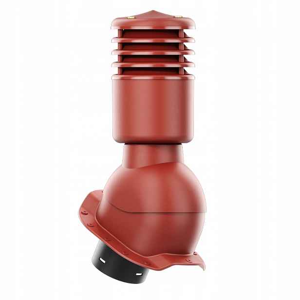 Větrací komín Smartline profil R fi 125 mm, zateplený, červený
