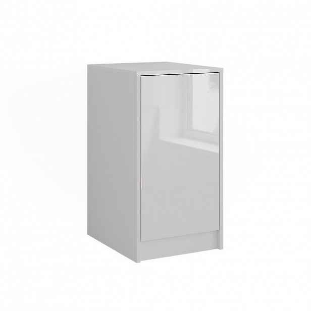 Vicco KREDENC Sherry Bílá/bílý vysoký lesk 40.2 x 76 cm s víkem nádoby