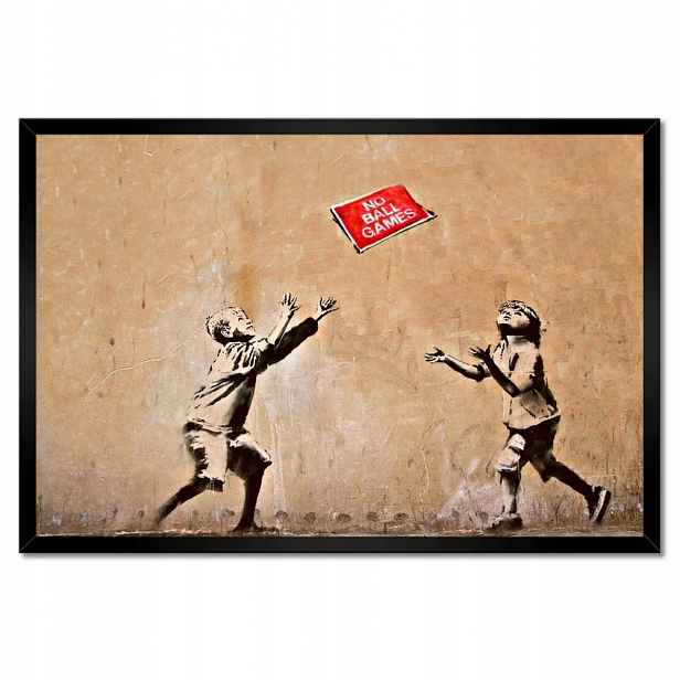 Plakáty v rámu 60x40 Banksy No Ball Games
