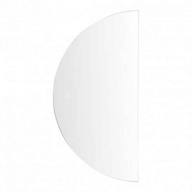 Beliani KOUPELNOVÉ ZRCADLO s LED osvětlením půlkulaté 50/100 cm Loue