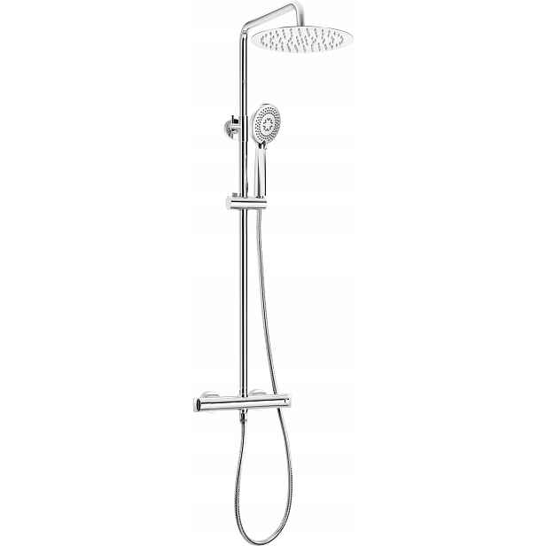 Chromový sprchový set s termostatickou baterií 12-14,9 l/min
