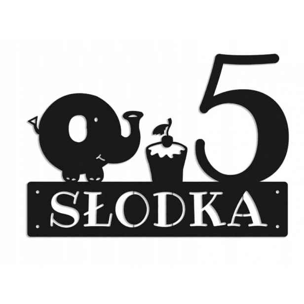 Číslo Na Dům 48 cm Tabule Adresa Ocel 2 mm Grafika 5686