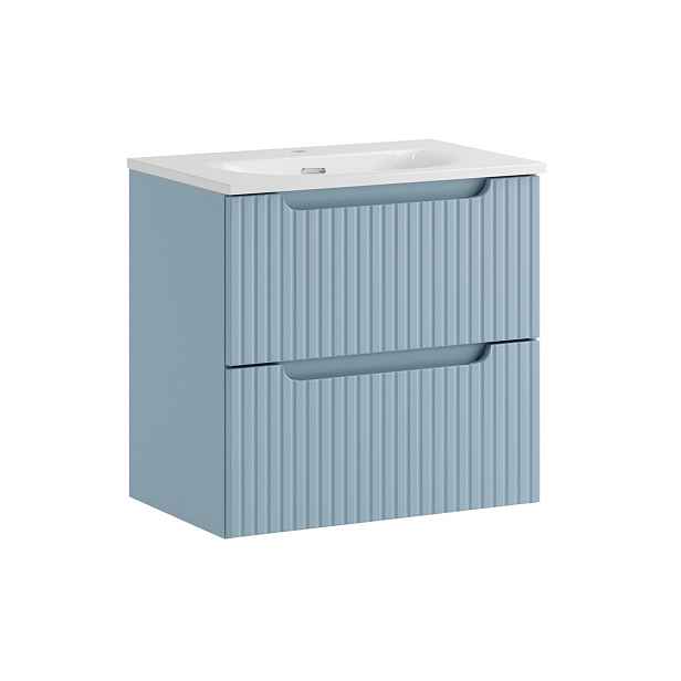 Comad Závěsná skříňka Nova Denim Sky se zápustným umyvadlem 60 cm modrá