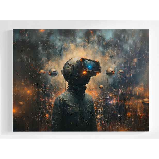 Plakát Cyberpunk Vr Sci-fi Metaverse Digital Art 100x75