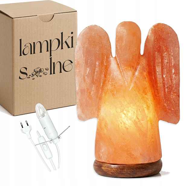 Solná Lampa Himalájská sůl Anděl Ionizátor Lampička Přírodní těleso ze soli