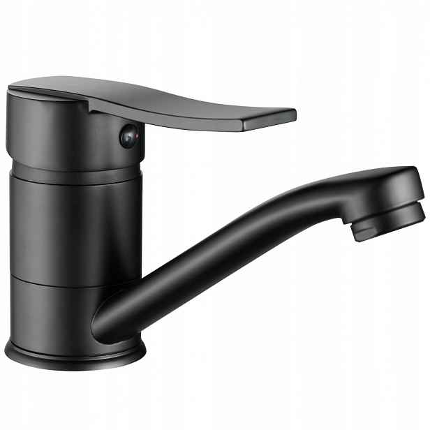 Stojánková umyvadlová baterie Madera Černá s pohyblivým výtokem 40 mm