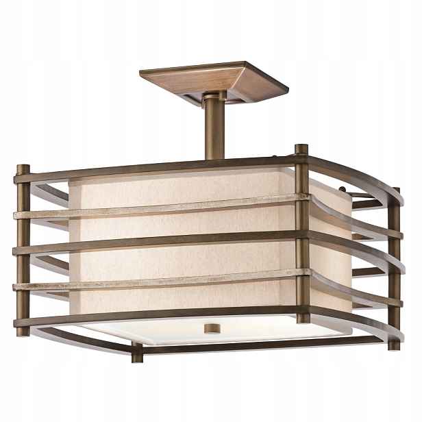 Stropní svítidlo Kichler Moxie 2xE27 100W teplá hnědá, retro design