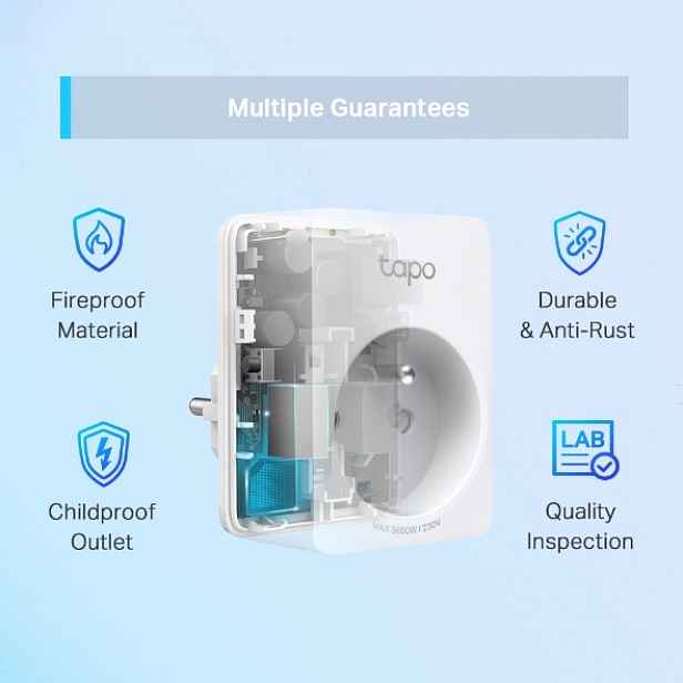 TP-link Tapo P100, WiFi chytrá zásuvka, 10A 4 kusy (eu verze)