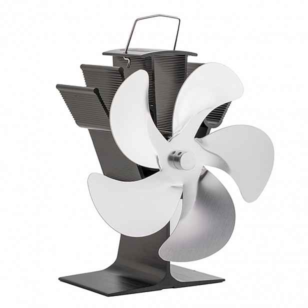 Ventilátor na kamna FLAMINGO pětilopatkový, stříbrný FLHSF17-268